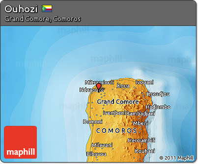 Political 3D Map of Ouhozi
