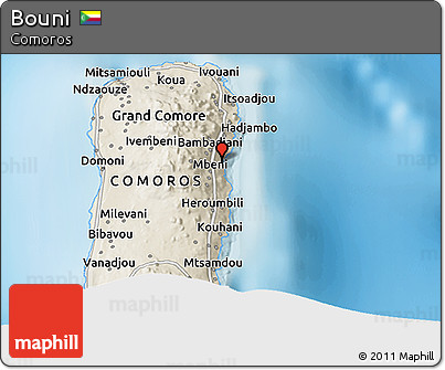 Shaded Relief 3D Map of Bouni
