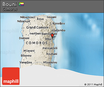 Shaded Relief 3D Map of Bouni