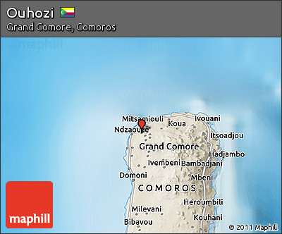 Shaded Relief 3D Map of Ouhozi
