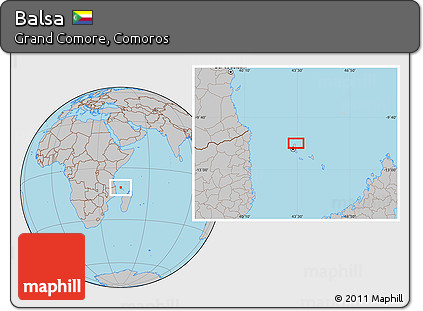 Gray Location Map of Balsa