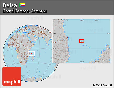 Gray Location Map of Balsa