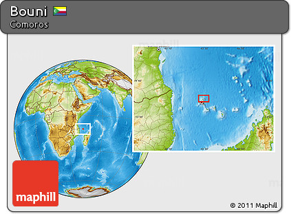 Physical Location Map of Bouni