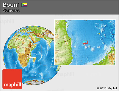 Physical Location Map of Bouni
