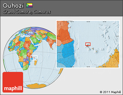 Political Location Map of Ouhozi