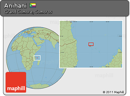 Savanna Style Location Map of Anihani
