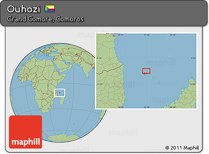Savanna Style Location Map of Ouhozi