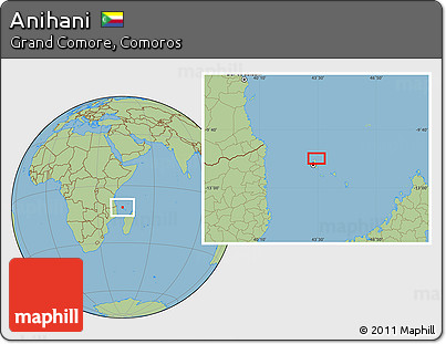 Savanna Style Location Map of Anihani