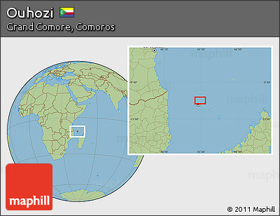 Savanna Style Location Map of Ouhozi