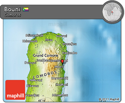 Physical Map of Bouni