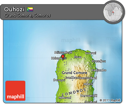 Physical Map of Ouhozi