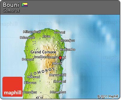 Physical Map of Bouni