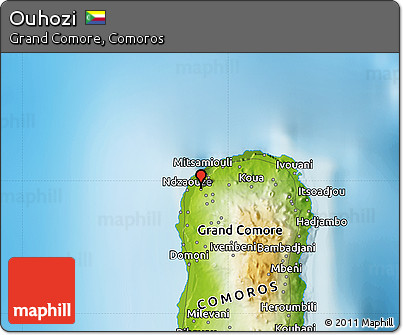 Physical Map of Ouhozi