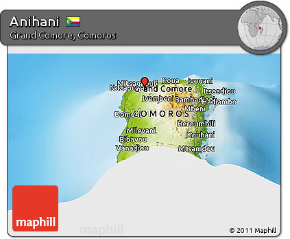 Physical Panoramic Map of Anihani