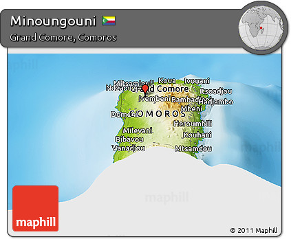 Physical Panoramic Map of Minoungouni