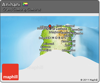 Physical Panoramic Map of Anihani