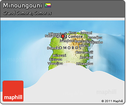 Physical Panoramic Map of Minoungouni