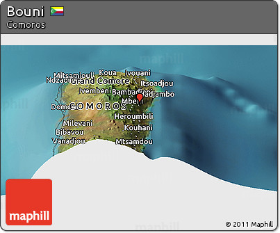 Satellite Panoramic Map of Bouni