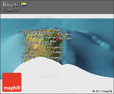 Satellite Panoramic Map of Bouni