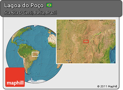 Satellite Location Map of Lagoa Do Poço