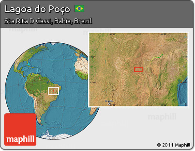 Satellite Location Map of Lagoa Do Poço