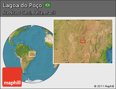 Satellite Location Map of Lagoa Do Poço