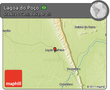 Physical Map of Lagoa Do Poço