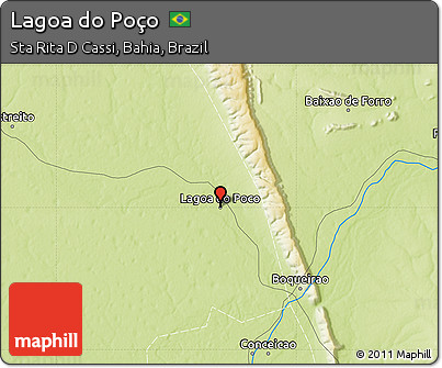 Physical Map of Lagoa Do Poço