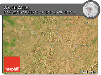 Satellite Map of the Area around 11° 20' 3" S, 49° 13' 30" W