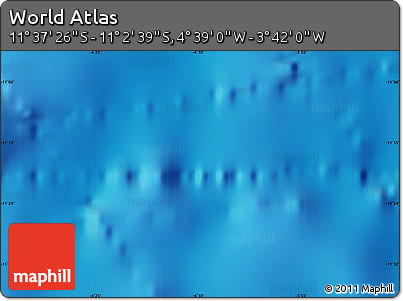 Shaded Relief Map of the Area around 11° 20' 3" S, 4° 10' 30" W