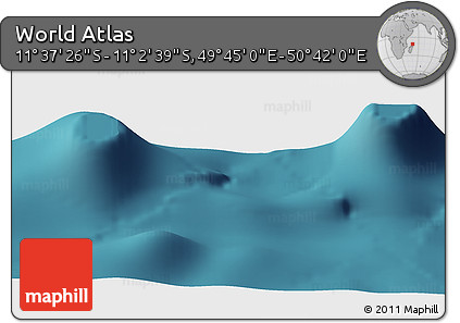 Satellite Panoramic Map of the Area around 11° 20' 3" S, 50° 13' 30" E