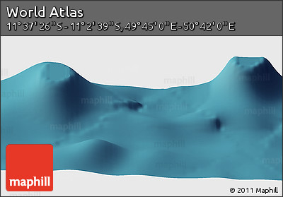 Satellite Panoramic Map of the Area around 11° 20' 3" S, 50° 13' 30" E
