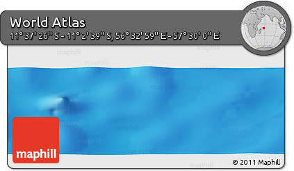 Physical Panoramic Map of the Area around 11° 20' 3" S, 57° 1' 29" E