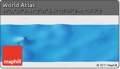 Physical Panoramic Map of the Area around 11° 20' 3" S, 57° 1' 29" E