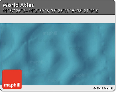 Satellite 3D Map of the Area around 11° 20' 3" S, 57° 52' 30" E