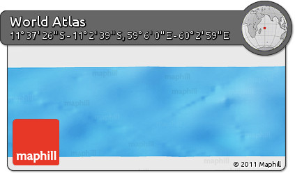 Physical Panoramic Map of the Area around 11° 20' 3" S, 59° 34' 30" E