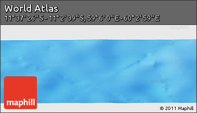 Physical Panoramic Map of the Area around 11° 20' 3" S, 59° 34' 30" E