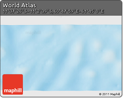 Shaded Relief 3D Map of the Area around 11° 20' 3" S, 61° 16' 29" E