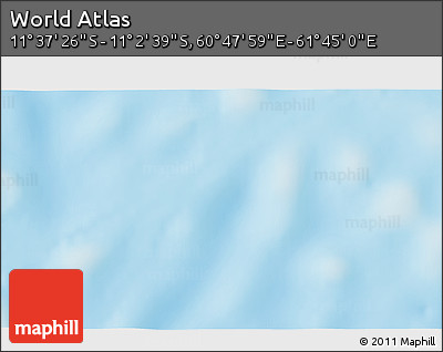 Shaded Relief 3D Map of the Area around 11° 20' 3" S, 61° 16' 29" E