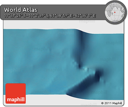 Satellite 3D Map of the Area around 11° 20' 3" S, 62° 7' 30" E