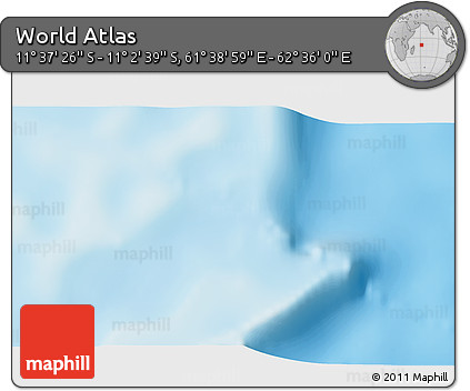 Shaded Relief 3D Map of the Area around 11° 20' 3" S, 62° 7' 30" E