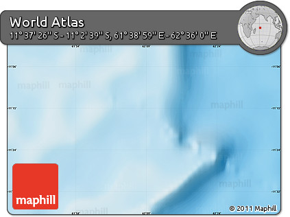 Physical Map of the Area around 11° 20' 3" S, 62° 7' 30" E
