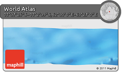 Physical Panoramic Map of the Area around 11° 20' 3" S, 62° 58' 30" E