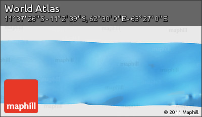 Physical Panoramic Map of the Area around 11° 20' 3" S, 62° 58' 30" E