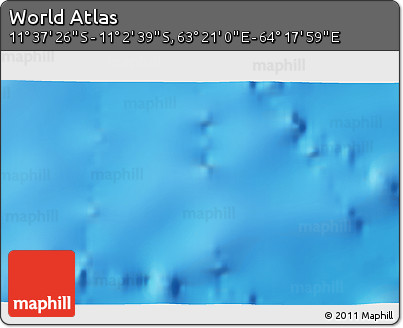 Physical 3D Map of the Area around 11° 20' 3" S, 63° 49' 30" E