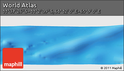 Physical Panoramic Map of the Area around 11° 20' 3" S, 64° 40' 30" E