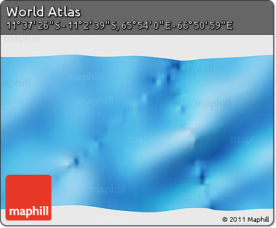 Shaded Relief 3D Map of the Area around 11° 20' 3" S, 66° 22' 30" E