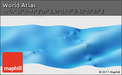 Physical Panoramic Map of the Area around 11° 20' 3" S, 66° 22' 30" E