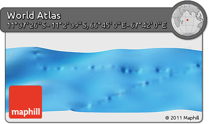 Physical Panoramic Map of the Area around 11° 20' 3" S, 67° 13' 29" E