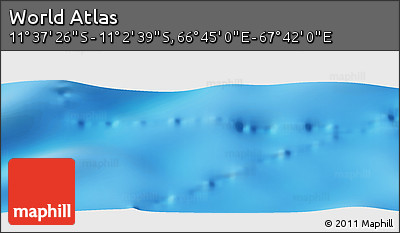 Physical Panoramic Map of the Area around 11° 20' 3" S, 67° 13' 29" E